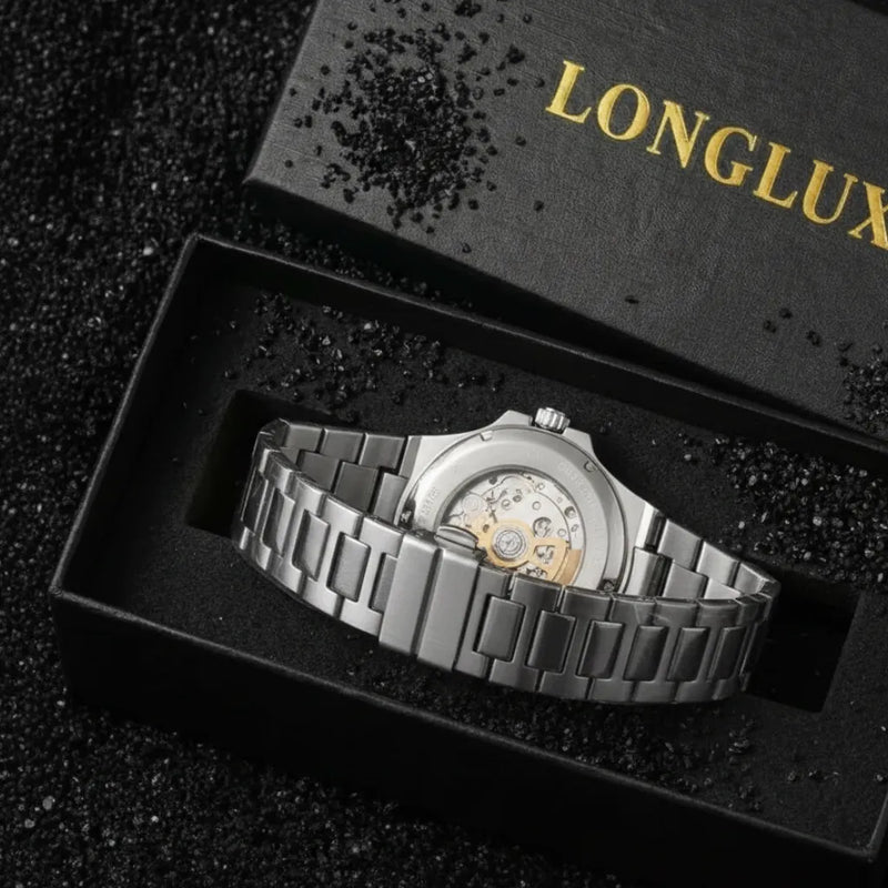 LongLux Patton Bule Silvery — construção resistente em aço inoxidável